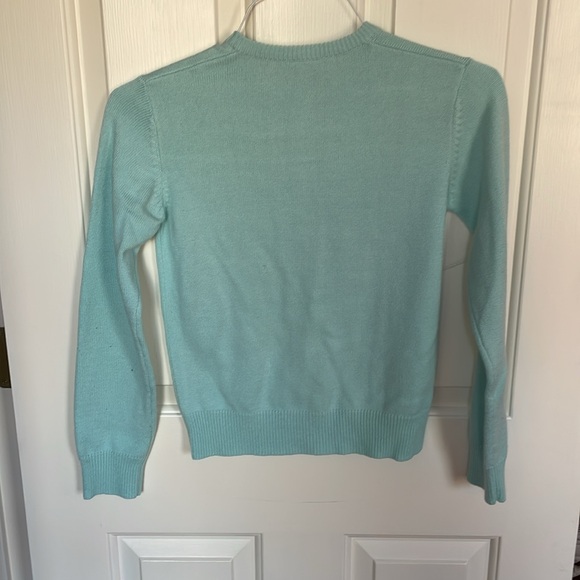 Girl’s Mint Green Cardigan Sweater - Picture 4 of 4